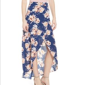NWT Floral High Low Skirt